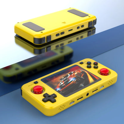 BOYHOM Green R3 6H Retro Video Game Console 3.5‘’ IPS Screen RK3326 3000 mAh Open Linux System Portable Player 64GB 128GB