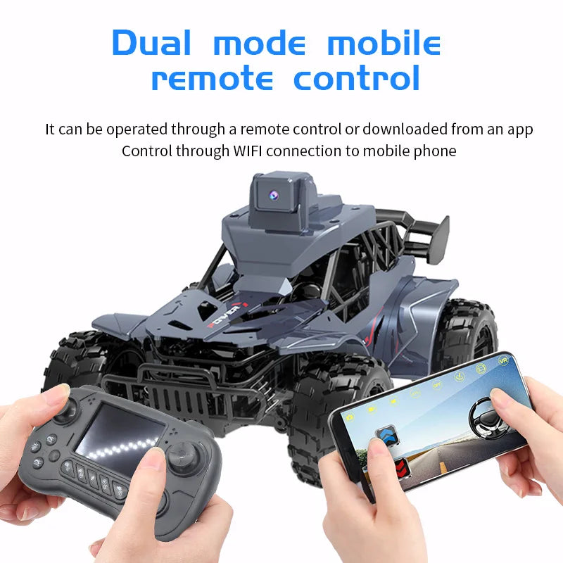 Voice Chat Rc Car with Camera Lcd Remote Fpv Real Time Transmission High Speed 2.4g Remote Control Car Toys For Kids Adults