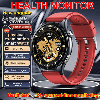 2026 New Smart Watch NFC ECG+PPG Blood oxygen Uric Acid Blood Pressure Sapphire Smartwatch Men For Android iOS Smart watch men