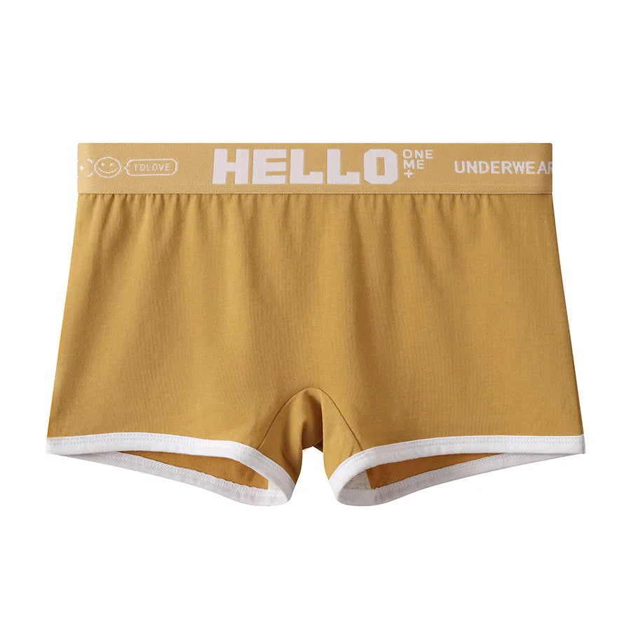 3pcs Set Womens Cotton Boyshorts 45-80kg Boxer Shorts Comfortable Underwear for Women Girl Student Breathable Soft Sexy Panties