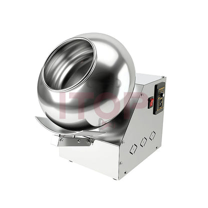ITOP Chocolate Sugar Coasting Machine 30cm Roller Commercial Small Candy Coater Machine Chocolate Bean Coating Dragee Machine