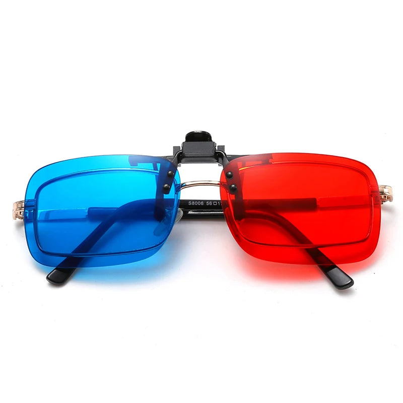 Wholesale Red Blue Green 3D Glasses Black Frame For Dimensional Anaglyph Movie TV Glasses For 3D Movies