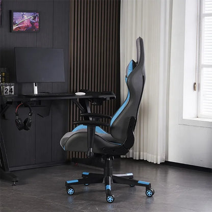 Ergonomic Computer Chair Gaming Chair LED Lights  Adjustable Lumbar Support