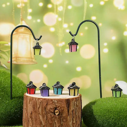 6pcs Garden Miniature Decorative Stakes, Glow-in-the-Dark, Bonsai Mini Decorations, Party Crafts