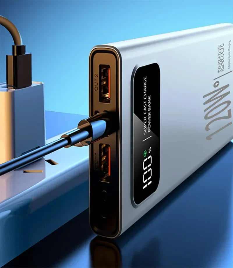 Lenovo 500000mAh Power Bank 120W High Capacity Digital Display Super Fast Charging Powerbank For iPhone Huawei Samsung 2026 New
