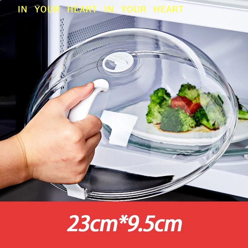 【X】Microwave Oven Food Splash Guard Lid with Handle for Reusable Heating Cover Splatter Protection at Home Kitchen