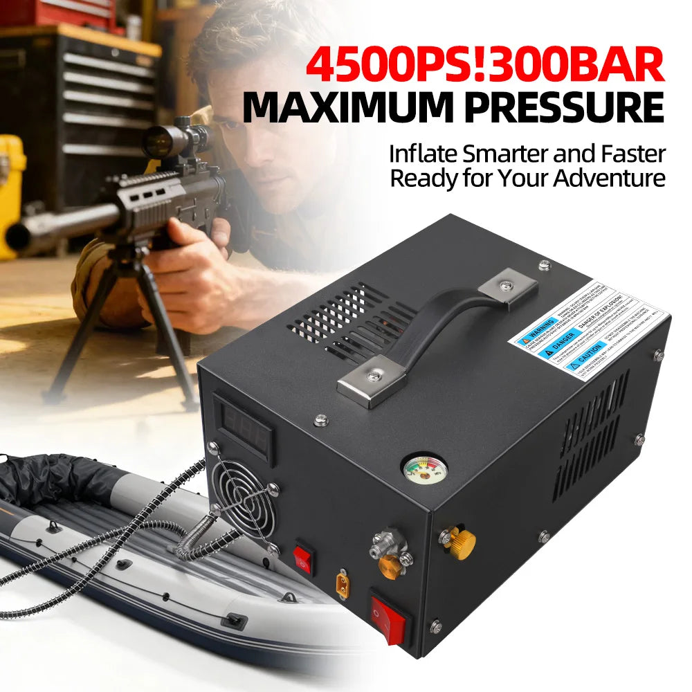 300Bar 12v Pcp Compressor 110V Transformer 30MPA 4500psi High Pressure Pump Pneumatic Airgun Rifle Inflator