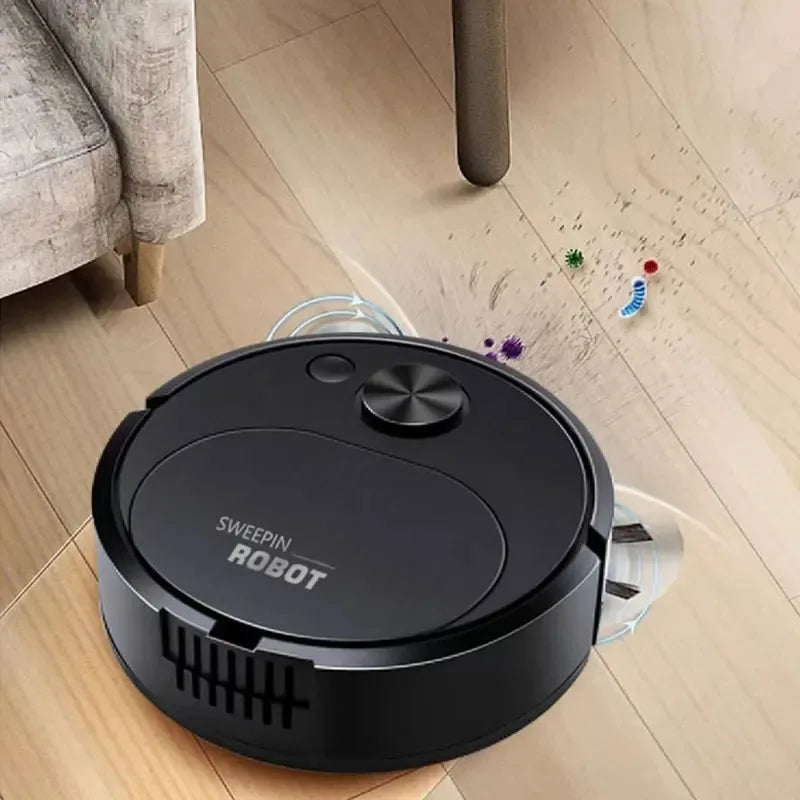 Automatic Electric Floor Vacuum Cleaner 3-in-1 1500Pa Sweeping Mop USB Rechargeable Wireless for Home And Office Use