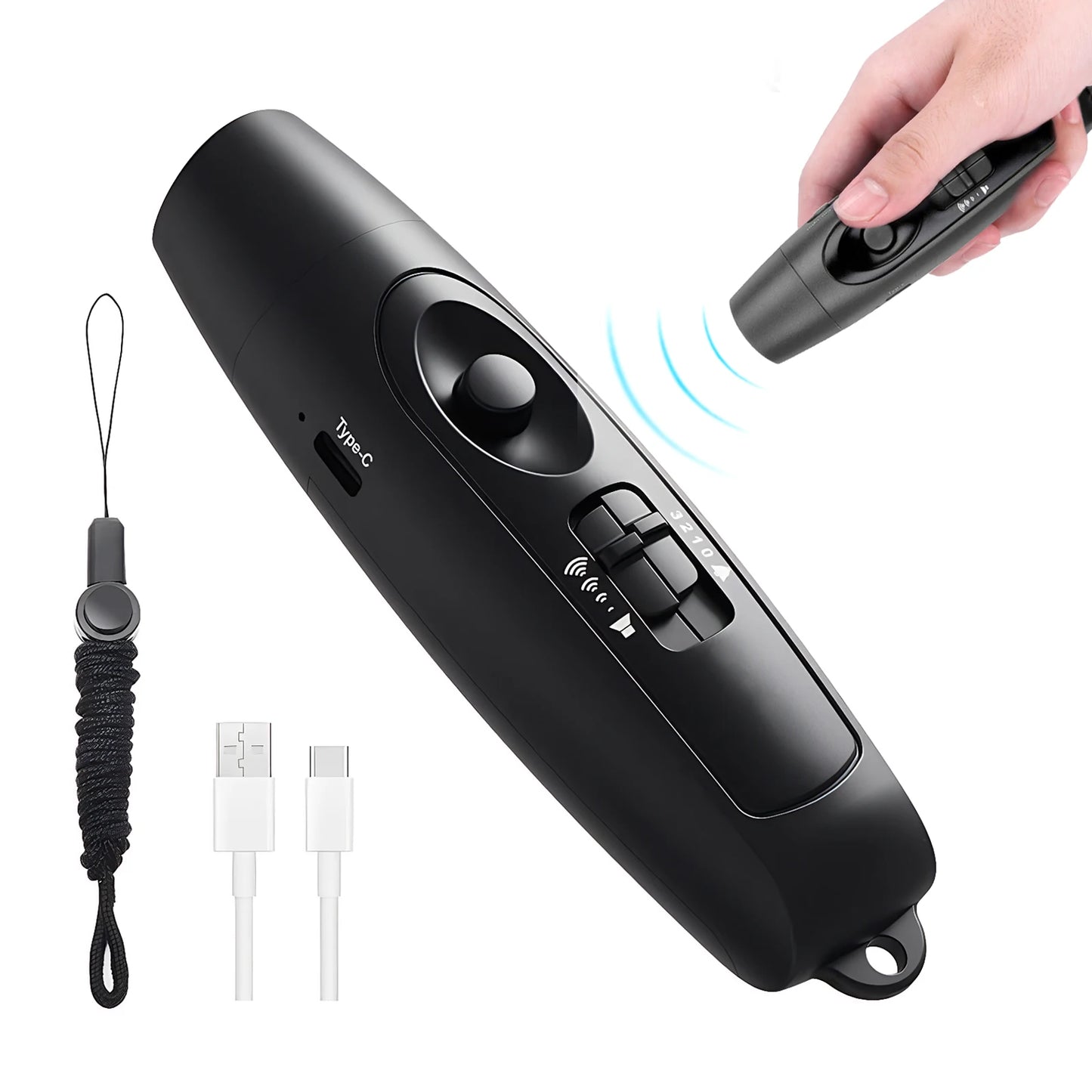 Electronic Whistle USB Rechargeable Loud Air Horn 120-150dB with LED Safety Light with Lanyard for Hiking Camping Scare Bears