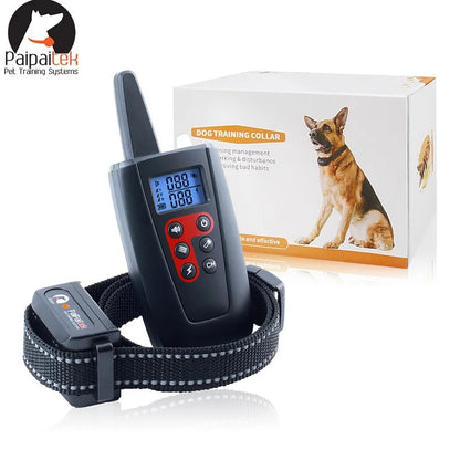 1000M Electric Dog Training Collar For 1/2/3 Dog Stop Bark Collar 2 IN1 Reflective Nylon Collar IPX7 Rechargeable Pet Device