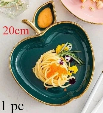 20cm Jucaica Rosh Hashanah Apple Honey Dish, Ceramic Dessert Plate with Honey Jar, Jewish New Year tableware  Shana Tova