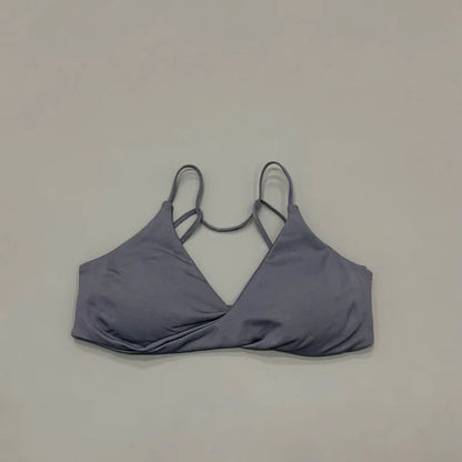 HISTELLO Vision Sports Bra Women Cross Back Seamless Yoga Bra With Removable Pads Backless Underwear Gym Running Sports Top