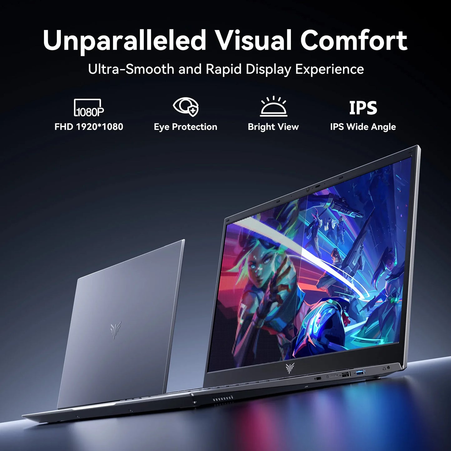 KAMRUI 18.5" 8000mAh Laptop Intel N150 4Core 16GB DDR4 512GB SSD Win11 Pro WiFi5 180° Foldable Notebook Computer for Home Office