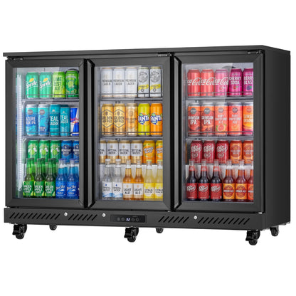 Commercial Portable Fridge 3 Door Air Cooling Frostless Display Cabinet Bar Counter Refrigerator Refrigerated Cabinet