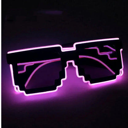 Wireless LED Light Up Glasses, Glow in the Dark Neon Glasses for Rave Party, EDM