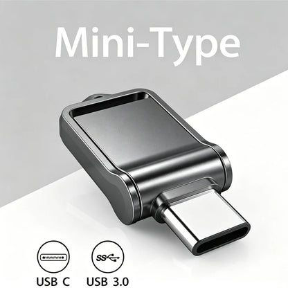 Mini 512GB OTG USB Flash Drive USB 3.0 Type C For iPhone iPad 32G 128GB 256GB Pendrive Samsung Android Laptop Memory Phone Stick