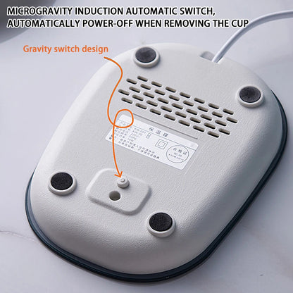 55℃ Temperature Cup Coffee Cup with Automatic Heating Pad USB Charging Ceramic Warmer Mug for Home Office Gift