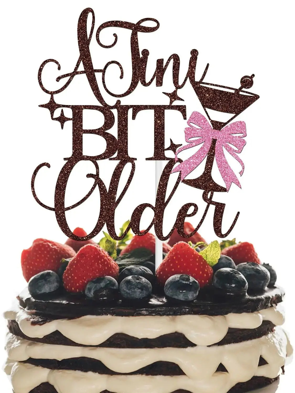 A Tini Bit Older Cake Topper, Espresso Martini Birthday Cake Topper, Tiny Birthday Party Decor, Espresso Martini Themed Birthday