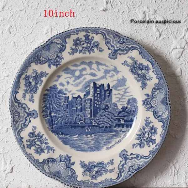 European style tableware, British castle ceramics, Western food steak plates, coffee cups, decorations, dinner plates, desserts,