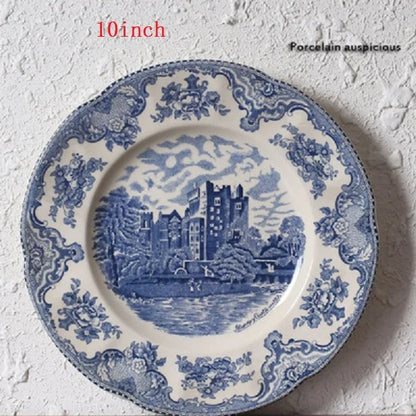 European style tableware, British castle ceramics, Western food steak plates, coffee cups, decorations, dinner plates, desserts,