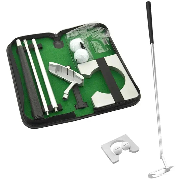 Mini Indoor Putting Green - Potty Putter Game with Putter, Hole Cutter, Putting Cup Office Golf Kit