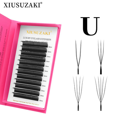XIUSUZAKI  U-Shaped YY 3D 4D 5D Eyelash Extensions New Style U 2D YY Lashes Extension Mink Premade Volume Fans False Eyelashes