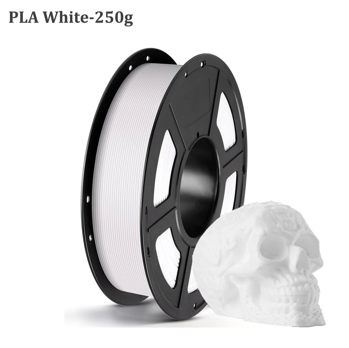PLA 3D Printer Filament, 1.75mm, Dimensional Accuracy +/- 0.02 mm,250g/500g Per Spool, Black/White/Blue/Red
