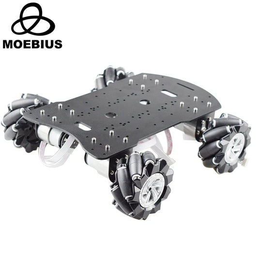 15KG Payload 4WD 80mm Mecanum Wheel Robot Car Chassis Kit with DC 12V Hall Motor for Arduino Raspberry Pi DIY Project