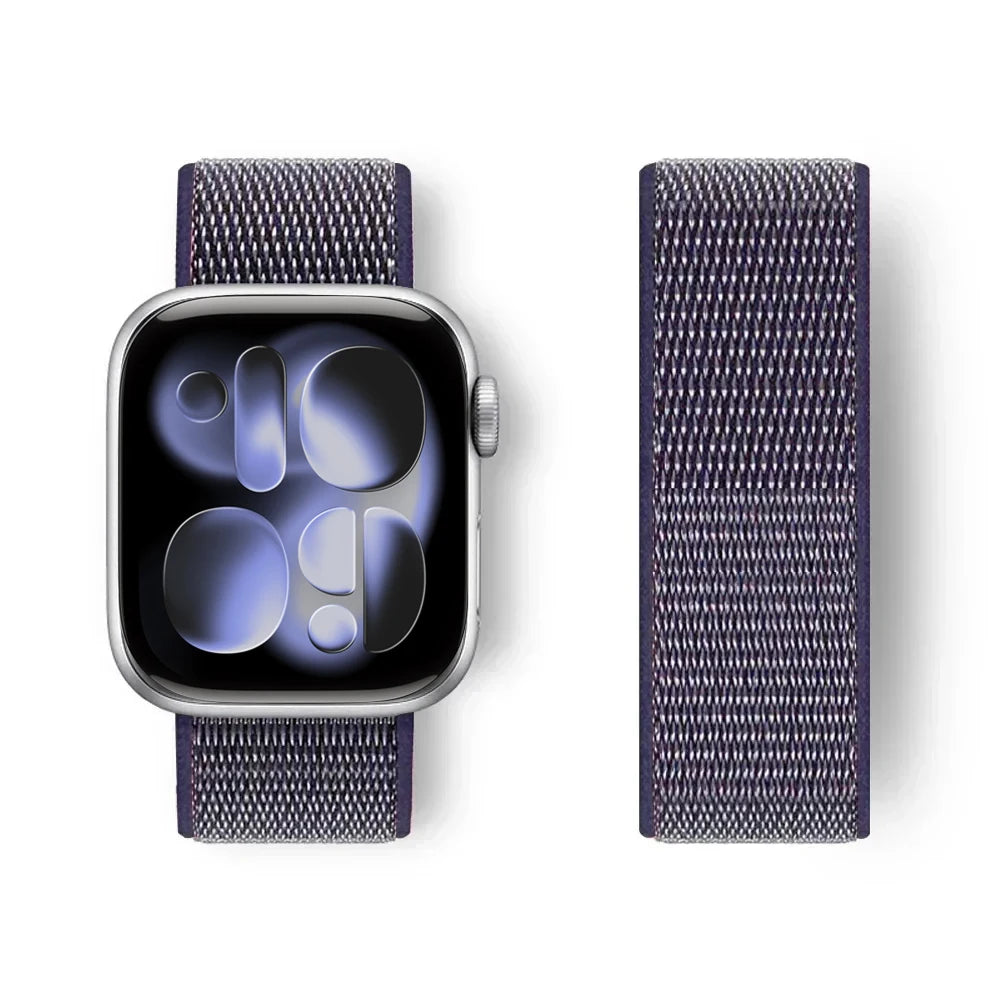 Nylon Loop for Apple Watch Band S11 46mm 40mm 44mm 45mm 42mm 41mm 49mm Smart Belt Bracelet for IWatch 11/10/9/8/7/6/SE/5/4 Strap