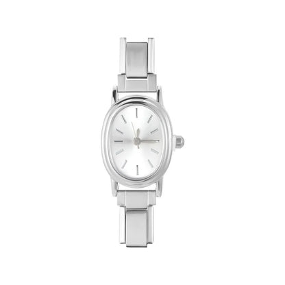 1PC High Quality Men Women's Stainless Steel Round Simple Watch Bracelet Bangle For Friend Wife Birthday Gift DIY Jewelry