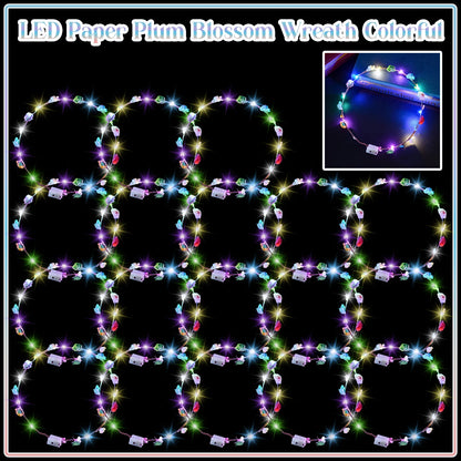 10-100Pcs LED Flower Headbands Light up Flower Headband Glow in the Dark Headband Wedding Party Music Festival Favors for Guest