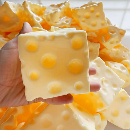 1pc 7cm Square Ultrathin Cheese Ball Squishy, TPR Shell Slow Rebound Squeeze Toy, No Filler, DIY Cheese Skin Squishy, Birthday/Halloween Gift, Perfect Gift, Stress Relief Gift For Teens
