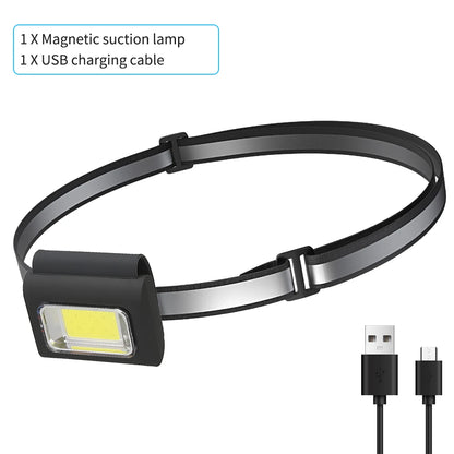 Multifunctional LED Portable Light with Magnetic Charging Light Clothespin Running Light Silicone Work Headlight Dog Chain Light