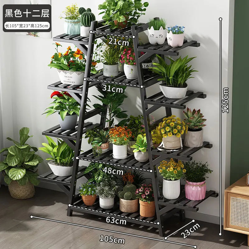 Floor-standing Rack Multi-layer Balcony Flower Rack Living Room Plant Rack Flower Pot Rack Climbing Flower Rack Succulent Plant