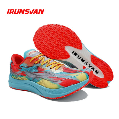 IRUNSVAN Men's sports running shoes with shock-absorbing and anti slip mesh comfortable and shock-absorbing running shoes