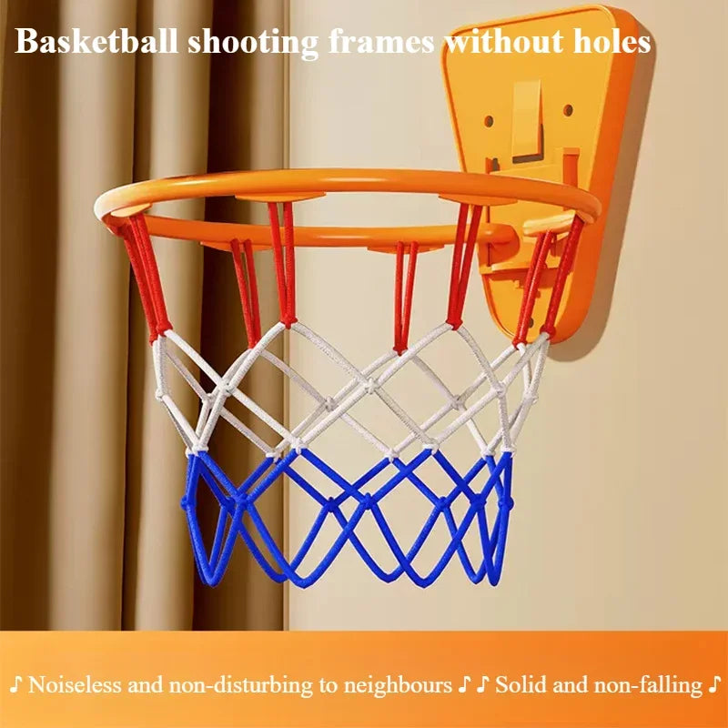 Indoor Basketball Hoops Children's Basketball Hoops Household Mute Ball Wall Mounted Foldable Basketball Hoop Training Equipment
