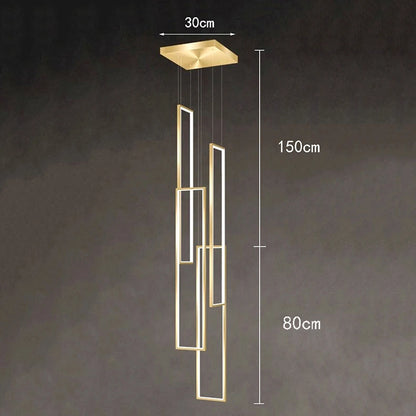 Modern ring stairs led lights pendant light lamps for living room led Chandeliers for dining room hanging light indoor lighting