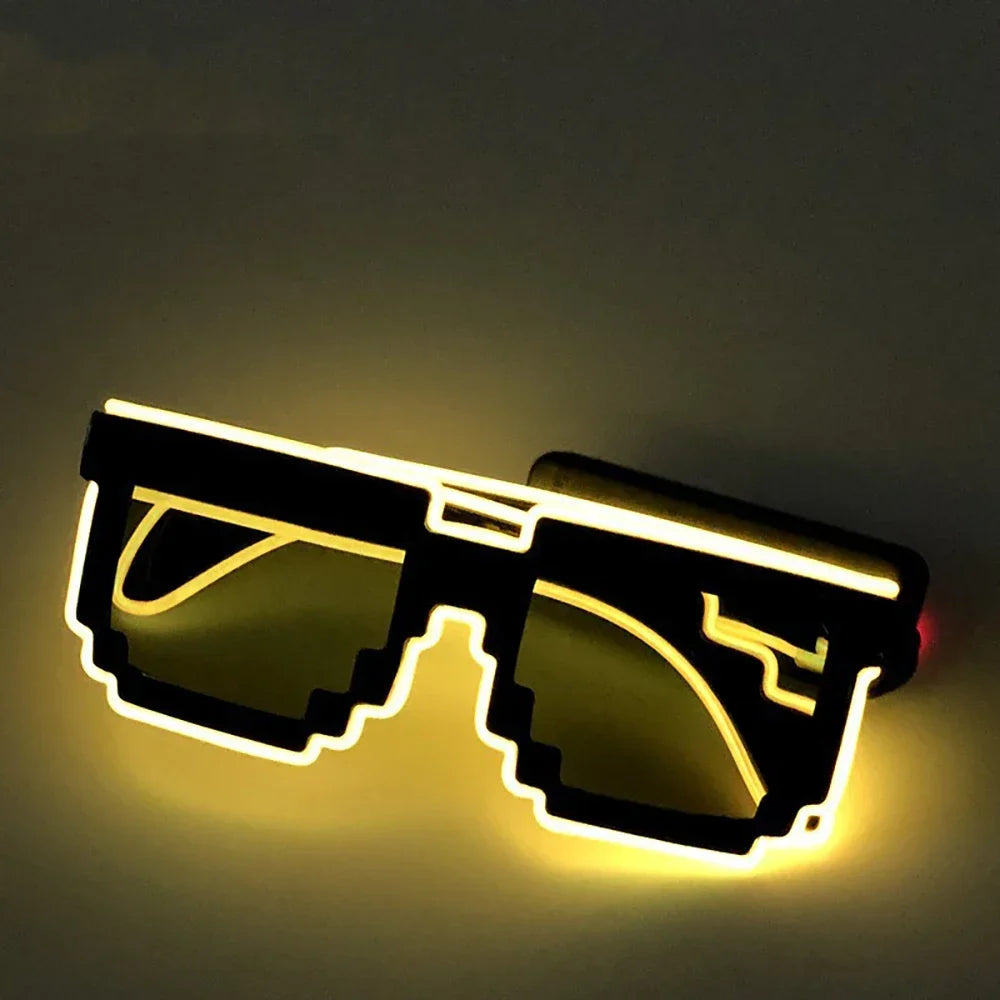 Wireless LED Light Up Glasses, Glow in the Dark Neon Glasses for Rave Party, EDM