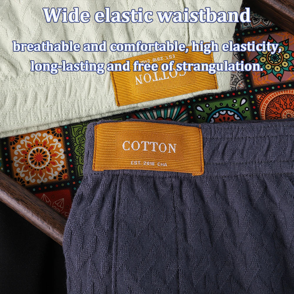 3PCS/Pack 100% Cotton Fashion Solid Plaid Underwear for Man Knit Breathable Men's Panties High Elastic Super Soft Boxers Hombre