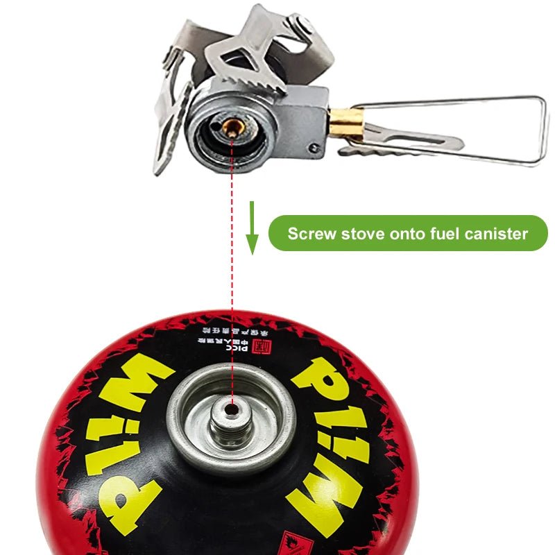 BRS Outdoor Gas Stove Mini Camping Gas Burner 25g Ultralight Titanium