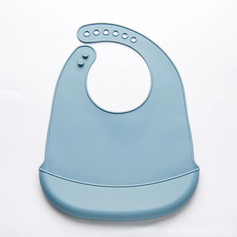 1-3pcs Baby Bib Adjustable Waterproof Bibs Babies Soft Edible Silicone Newborn Saliva Dripping Towel Drooling Scarf BPA Free