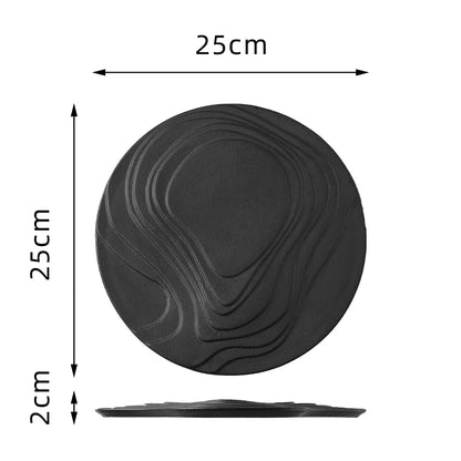 Ceramic Dining Plate Irregular Terraced Solid Color Dessert Snack Sushi Plates Molecular Cooking Tableware Commercial Tableware