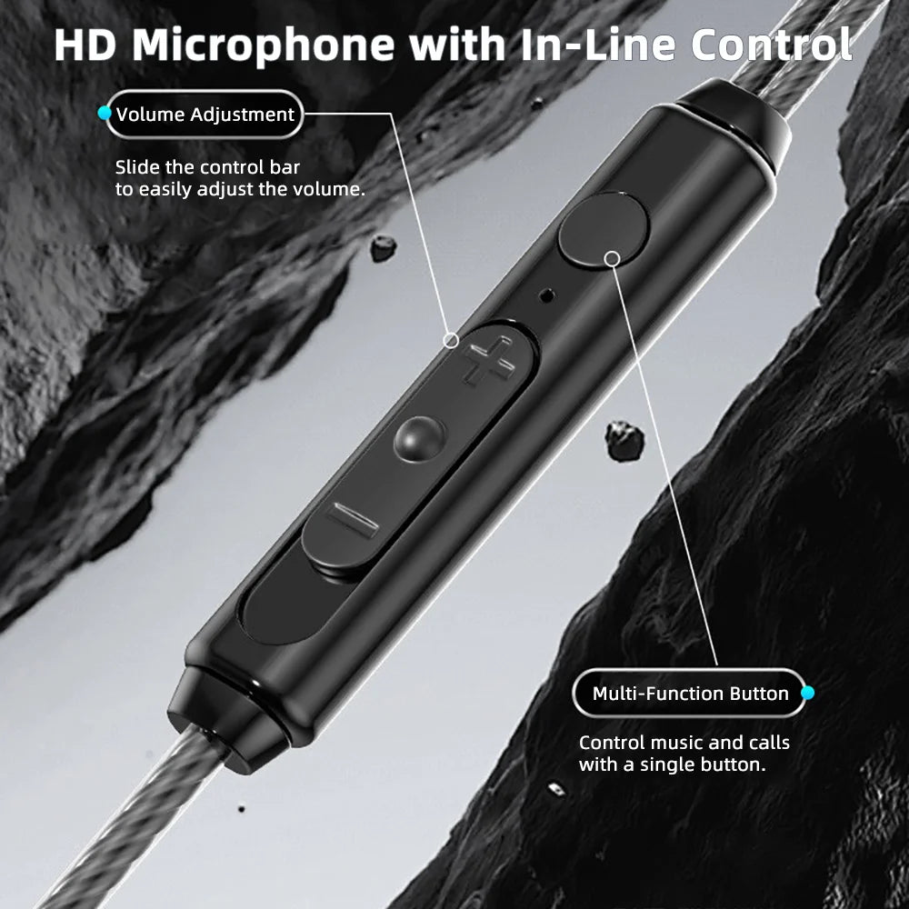 USB C Headphones For Samsung Galaxy S26 S25 Ultra iPhone 17 16 Earphones Wired HiFi Bass Stereo Music Earbuds Gaming  with MIC