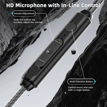 USB C Headphones For Samsung Galaxy S26 S25 Ultra iPhone 17 16 Earphones Wired HiFi Bass Stereo Music Earbuds Gaming  with MIC