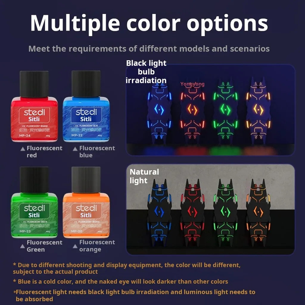 Stedi MP-20~29 Fluorescent Panel Liner Paint Water Based Penetrating Ink for Gundam Model Coloring Tools Hobby DIY Accessories