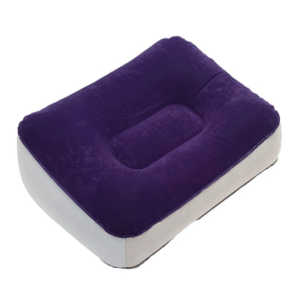 PVC inflatable flocking car foot mat outdoor elevated foot bath massage leisure foot pillow, matched with leak repair patch