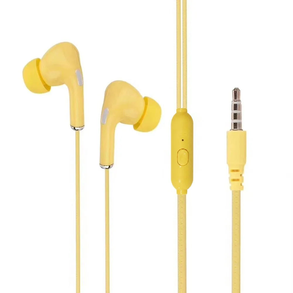 High Definition Wired Earphone 3.5mm In-Ear Control Portable Sport Wired Headset With Mic Wired Headphones For Mobile Phones