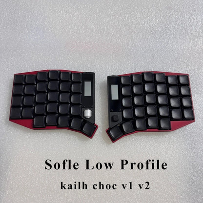 Sofle Low Profile Wireless Split Keyboard Hot Swap Kit Compatible Choc V1 1350/ V2 1353 Switch ZMK Bluetooth Separate Keyboard
