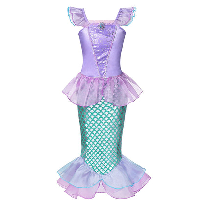Elsa Anna Kid Princess Girls Dress Rapunzal  Kids Cosplay Halloween Vestidos Children Costume Birthday Party Dress