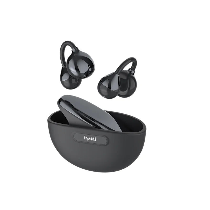 IMIKI SP2 Clip On Earbuds Open Ear Wireless Bluetooth 5.4 Ear Clip Headphones 4 Mics ENC Clear Call  Waterproof Sports Earphones